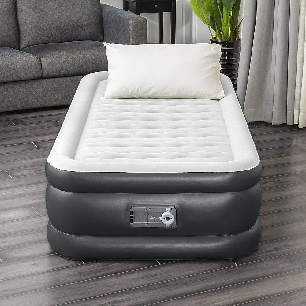 Alt View 12. Sealy - Inflatable Mattress Airbed w/ Built-In Air Pump - Black.