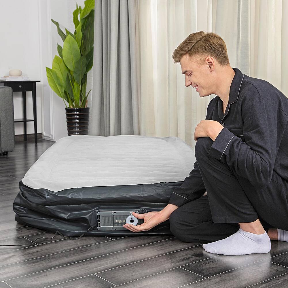 Alt View 17. Sealy - Inflatable Mattress Airbed w/ Built-In Air Pump - Black.
