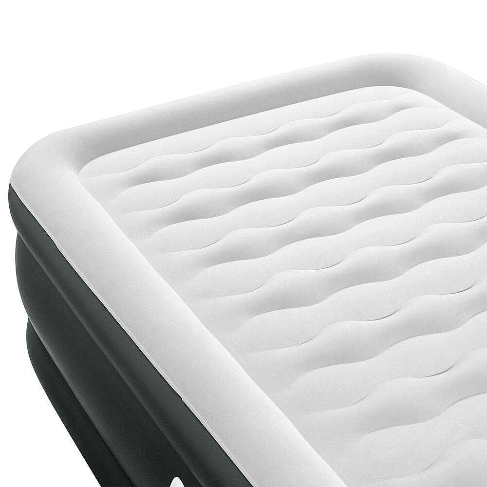 Left. Sealy - Inflatable Mattress Airbed w/ Built-In Air Pump - Black.