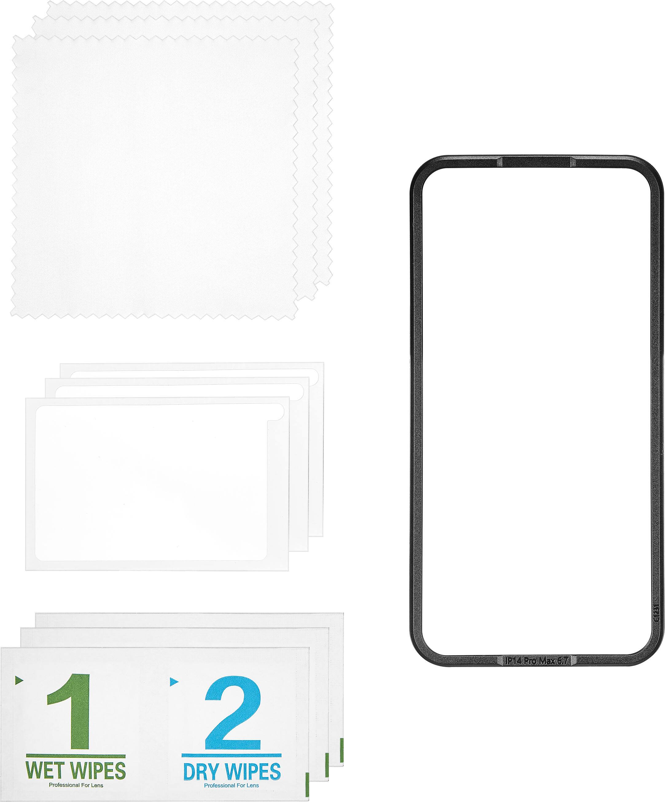 Alt View 11. Insignia™ - Anti-Reflective Glass Screen Protector for iPhone 14 Pro Max (3-Pack) - Clear.