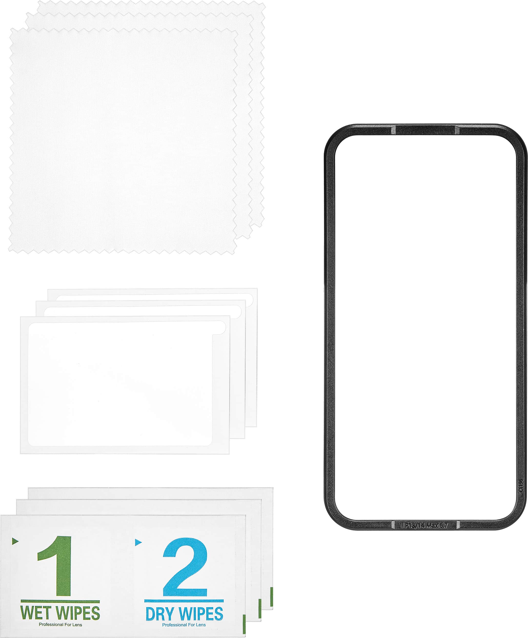 Alt View 11. Insignia™ - Anti-Reflective Glass Screen Protector for iPhone 14 Plus and 13 Pro Max (3-Pack) - Clear.