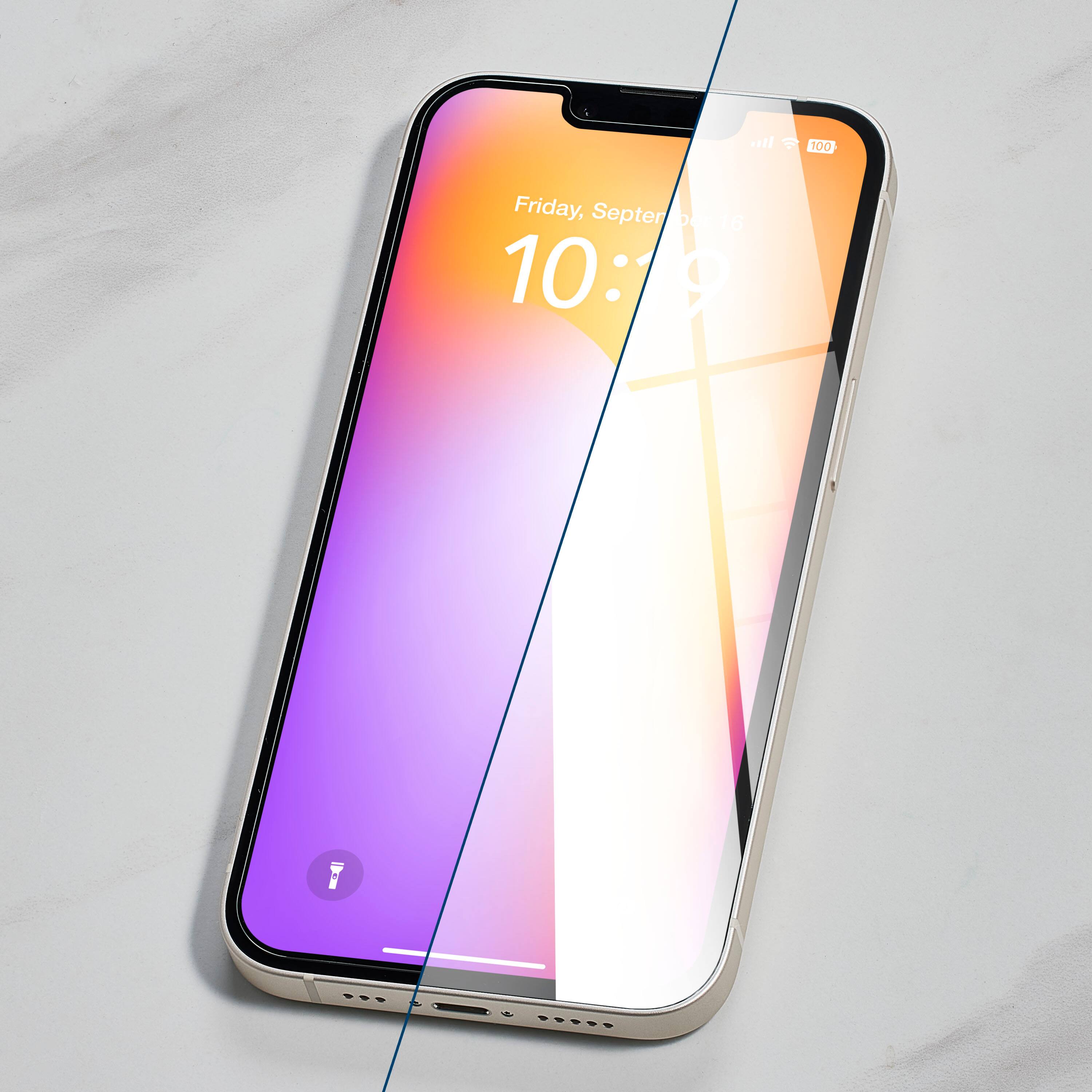 Alt View 13. Insignia™ - Anti-Reflective Glass Screen Protector for iPhone 14 Plus and 13 Pro Max (3-Pack) - Clear.