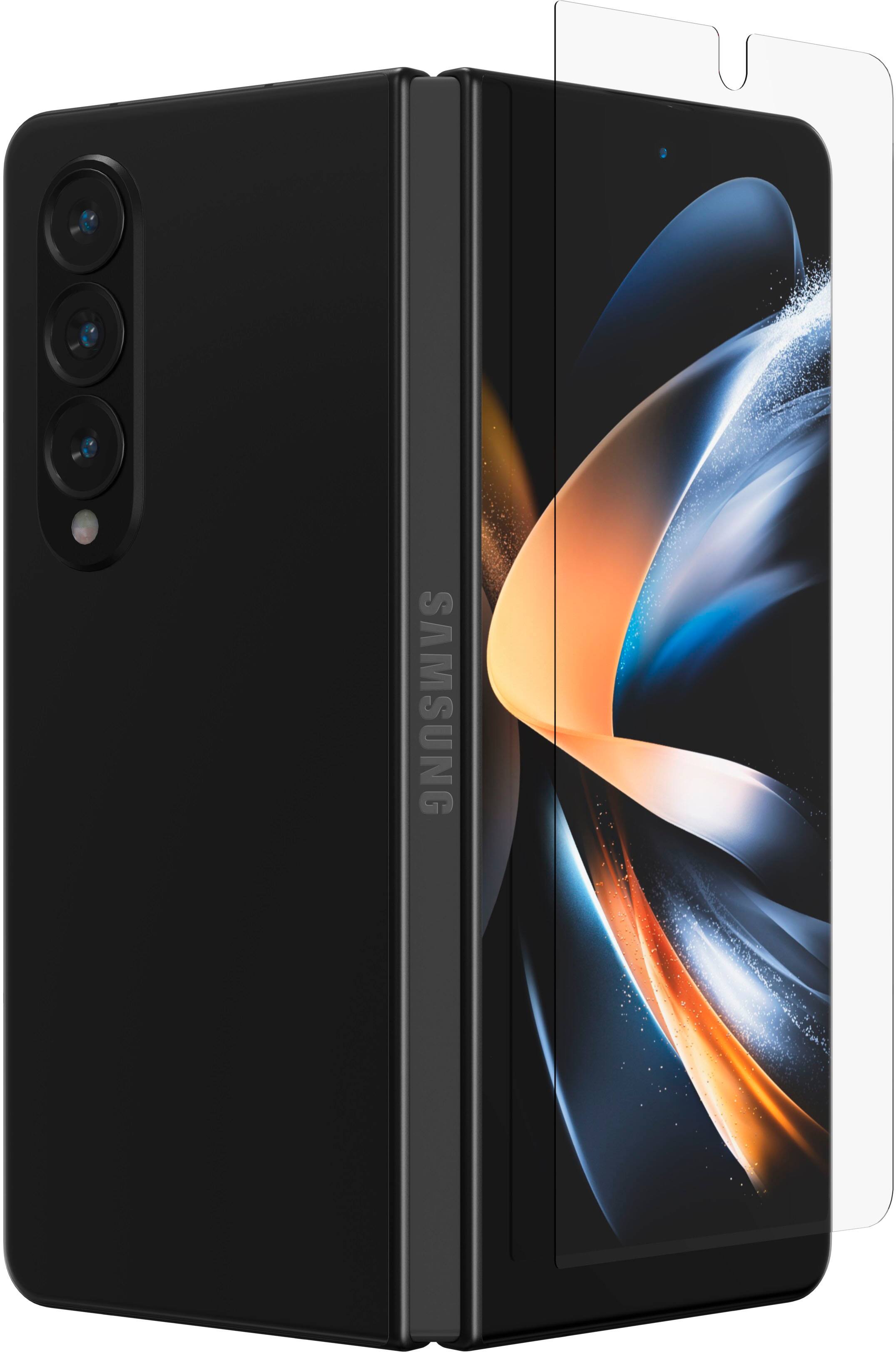 Alt View 13. ZAGG - InvisibleShield Fusion Defense Flexible Hybrid Screen Protector with Glass-like Feel for Samsung Galaxy Z Fold4 - Clear.