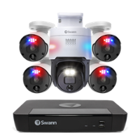 Swann - Professional 8-Channel, 5-Camera Indoor/Outdoor Wired 4K 2TB NVR Security System - White - Front_Zoom