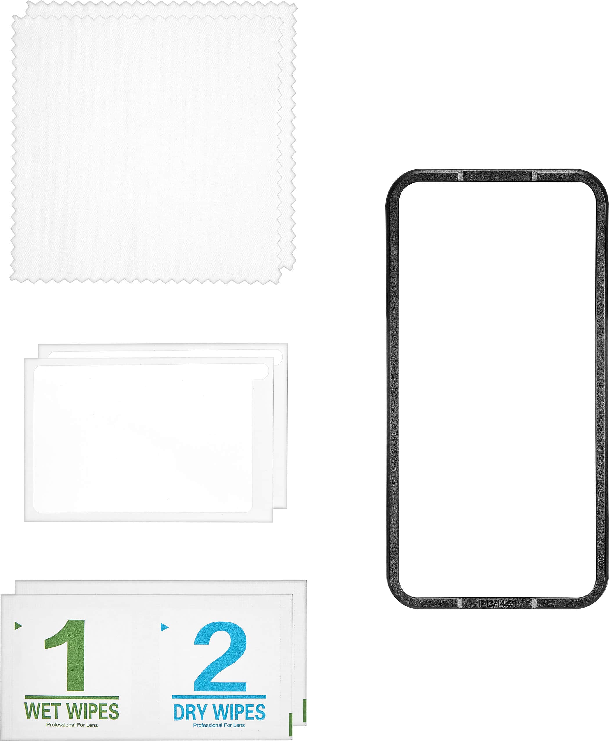 Alt View 11. Insignia™ - Anti-Reflective Glass Screen Protector for iPhone 14, 13, and 13 Pro (2-Pack) - Clear.