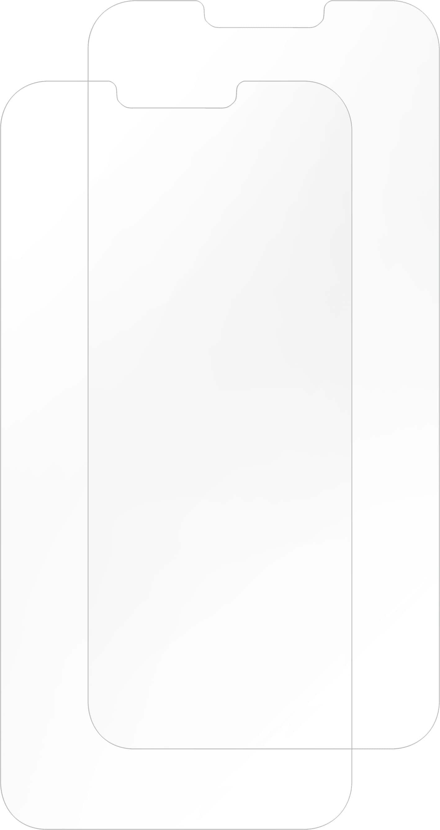 Left. Insignia™ - Anti-Reflective Glass Screen Protector for iPhone 14 Plus and 13 Pro Max (2-Pack) - Clear.