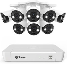 Swann - 8-Channel, 8-Camera 4K Ultra HD 1TB NVR Security System - White - Front_Zoom
