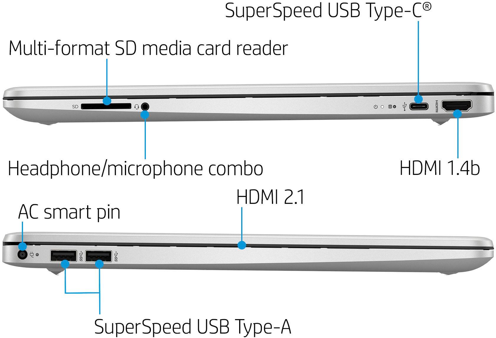 Alt View 11. HP - 15.6" Touch-Screen Laptop - Intel Core i5 - 8GB Memory - 512GB SSD - Natural Silver.