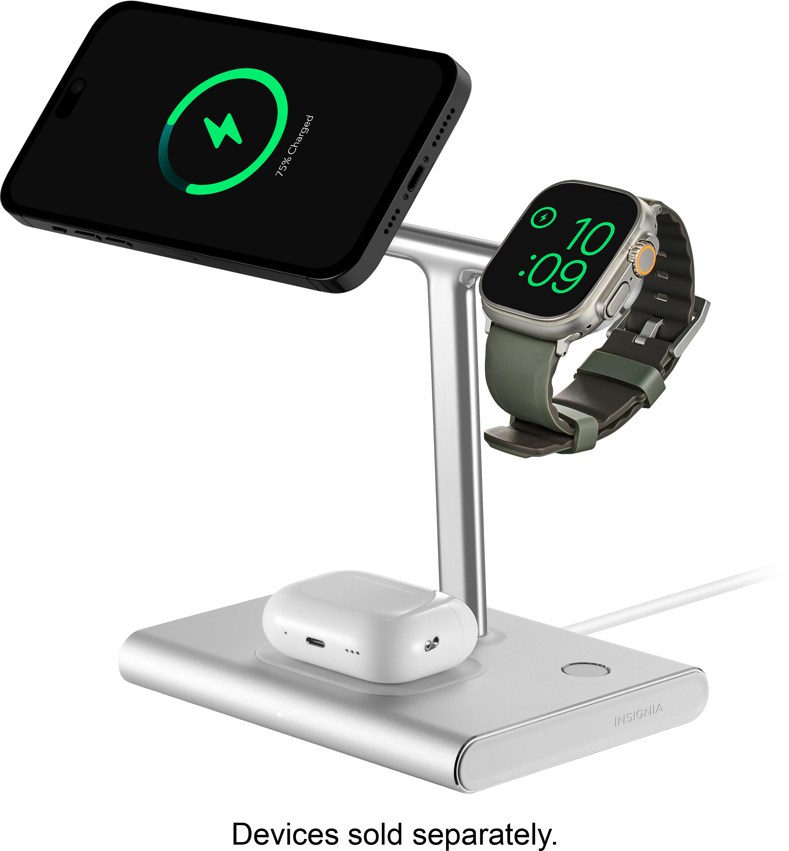 3in1 Wireless Charging Dock Charger Station For Apple Watch 9 8 iPhone 15  14 Pro