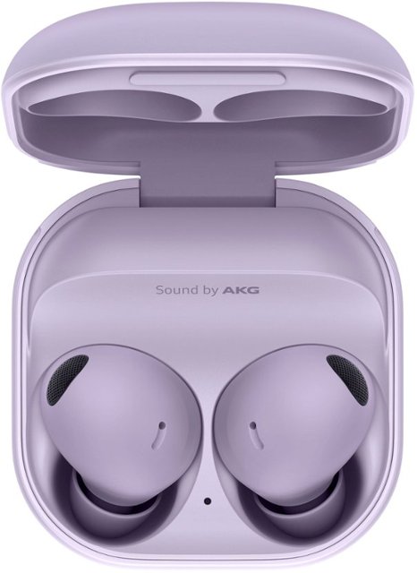 Front. Samsung - Galaxy Buds2 Pro True Wireless Earbud Headphones - Bora Purple.