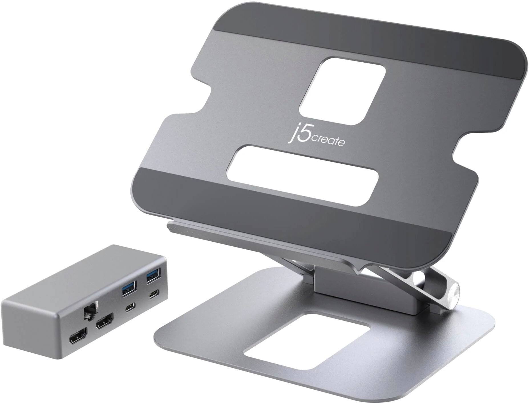 Alt View 11. j5create - Multi-Angle Dual HDMI Docking Stand - Silver.