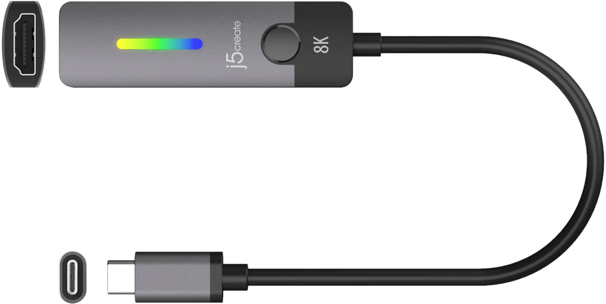 j5create USB-C to 4-Port HDMI Multi-Monitor Adapter Silver JCA366 - Best Buy