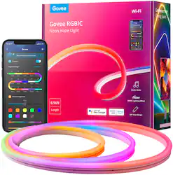 Govee - RGBIC Neon Rope Light - 6.5 Ft - Multi - Front_Zoom
