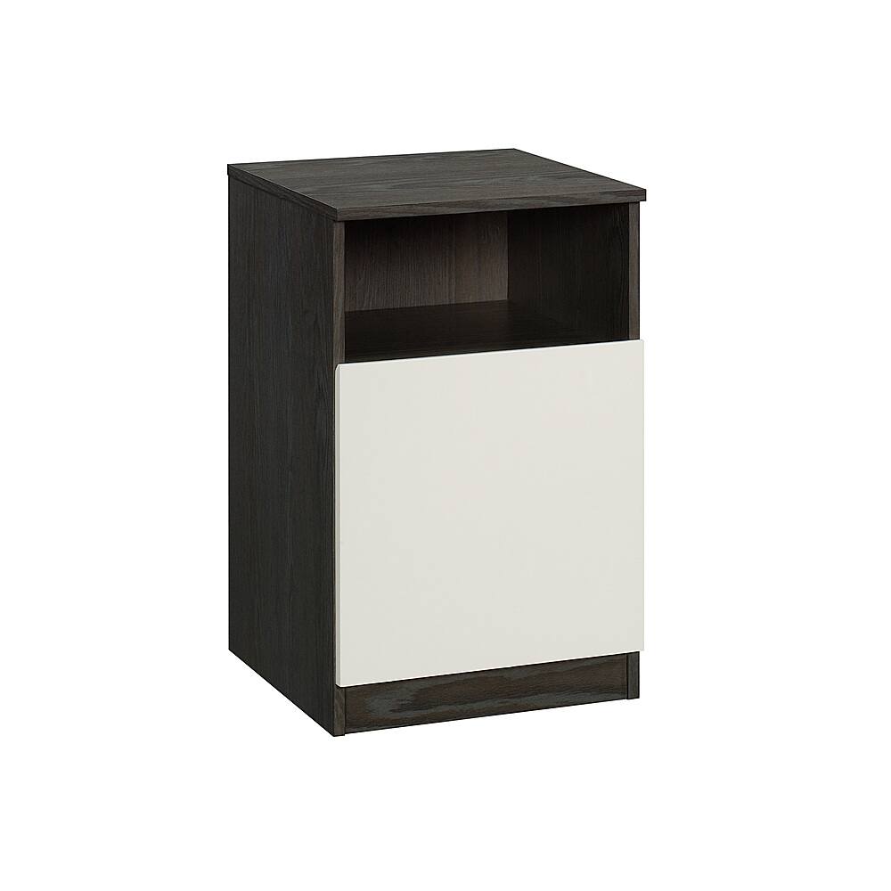 Angle View: Sauder - Hudson Court Nightstand Dresser - Charcoal Ash