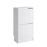 Sauder - Shoe Compartments Storage Cabinet - White - Front_Zoom