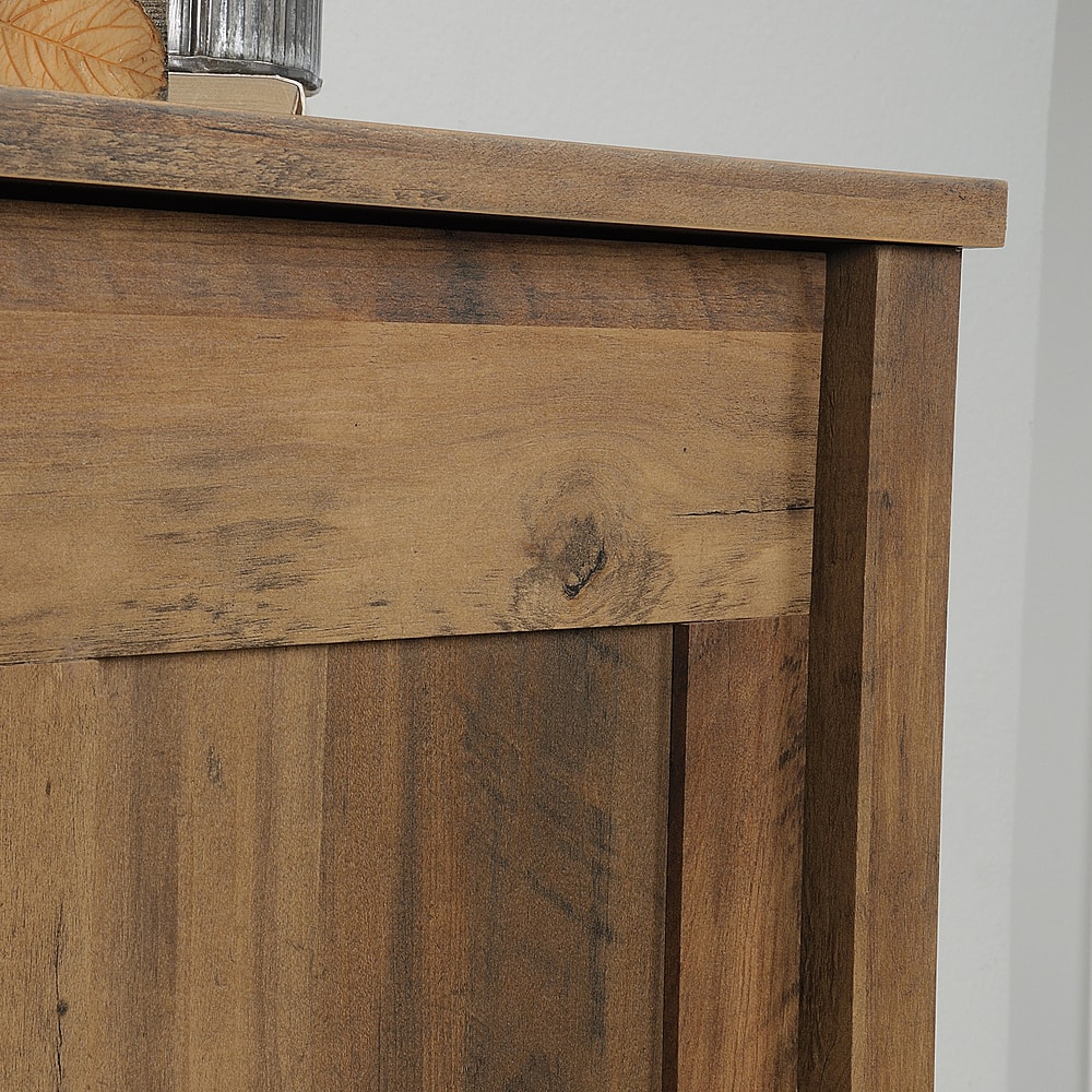 Angle View: Sauder - Pine Sliding 2-Door Storage Cabinet