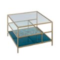 Sauder Coral Cape Glass Coffee Table Gold/Clear 423525 - Best Buy