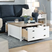 Sauder - Cottage Road Drawer Coffee Table - White/Tan - Angle_Zoom