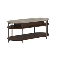 Sauder - Radial Lift Top Coffee Table - Stone/Brown - Front_Zoom