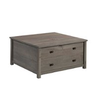 Sauder - Cottage Road Storage Coffee Table - Gray - Front_Zoom