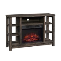 Sauder - Media Fireplace - Carbon Oak - Front_Zoom