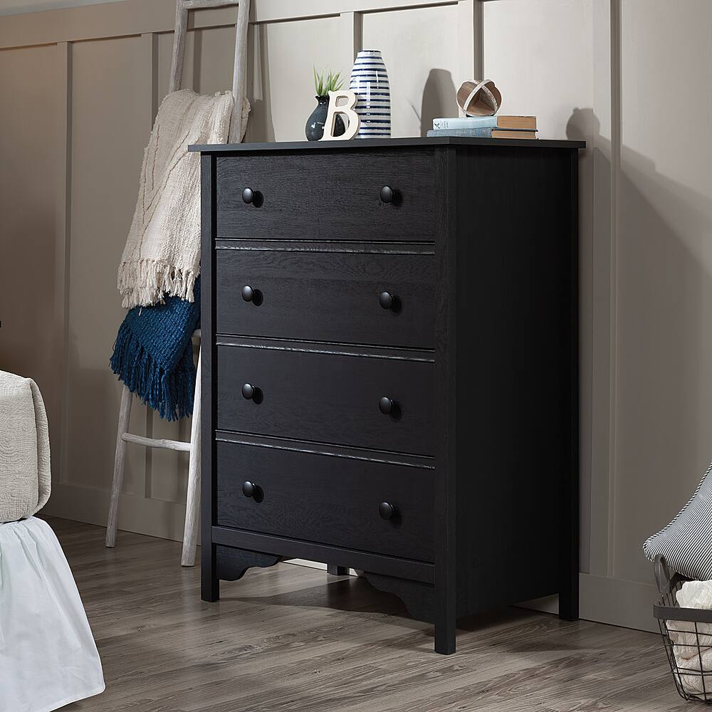 Angle View: Sauder - Dawson Trail 6 Drawer Dresser - Raven Oak