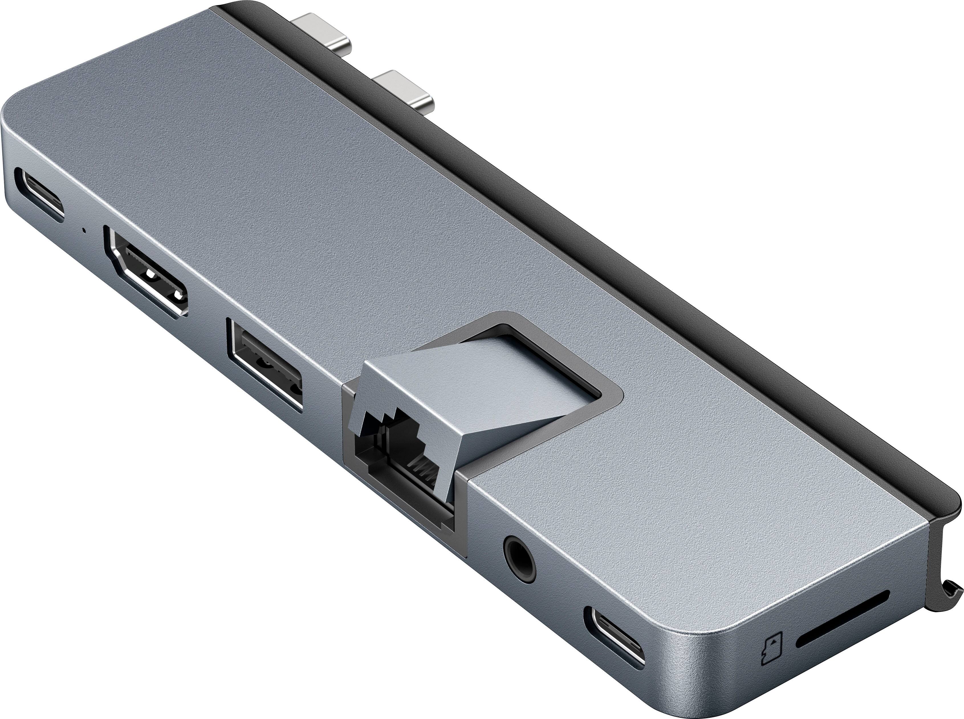Angle. Hyper - HyperDrive DUO PRO 7-in-2 USB-C Hub - Space Gray.