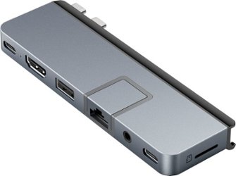 Hyper - DUO PRO 7-in-2 USB-C Hub MacBook 2016-2022 MacBook Pro/MacBook Air - Space Gray - Front_Zoom