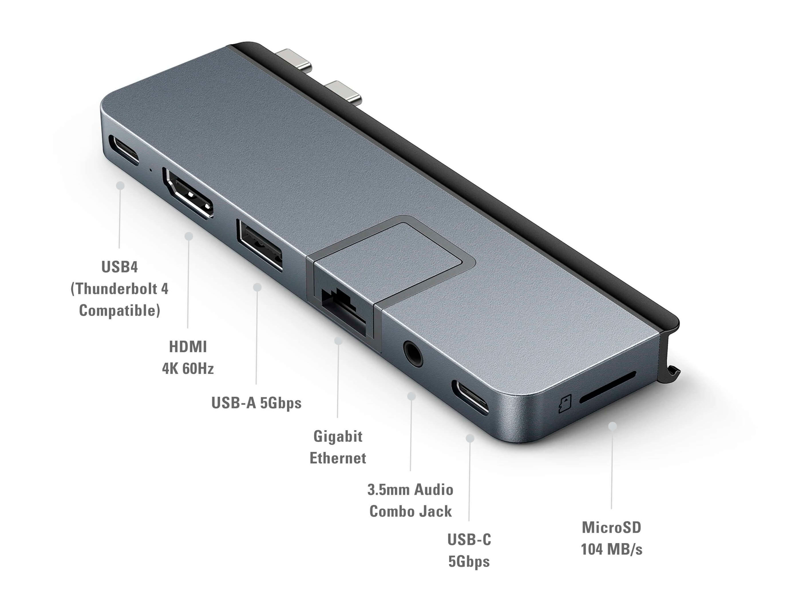 Hyper HyperDrive DUO PRO 7-in-2 USB-C Hub Space Gray HD575-GRAY - Best Buy