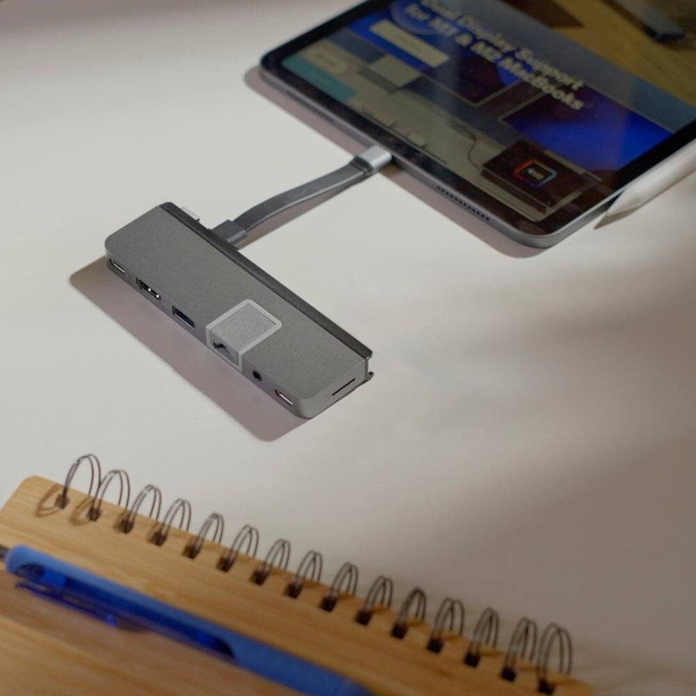 Alt View 24. Hyper - HyperDrive DUO PRO 7-in-2 USB-C Hub - Space Gray.