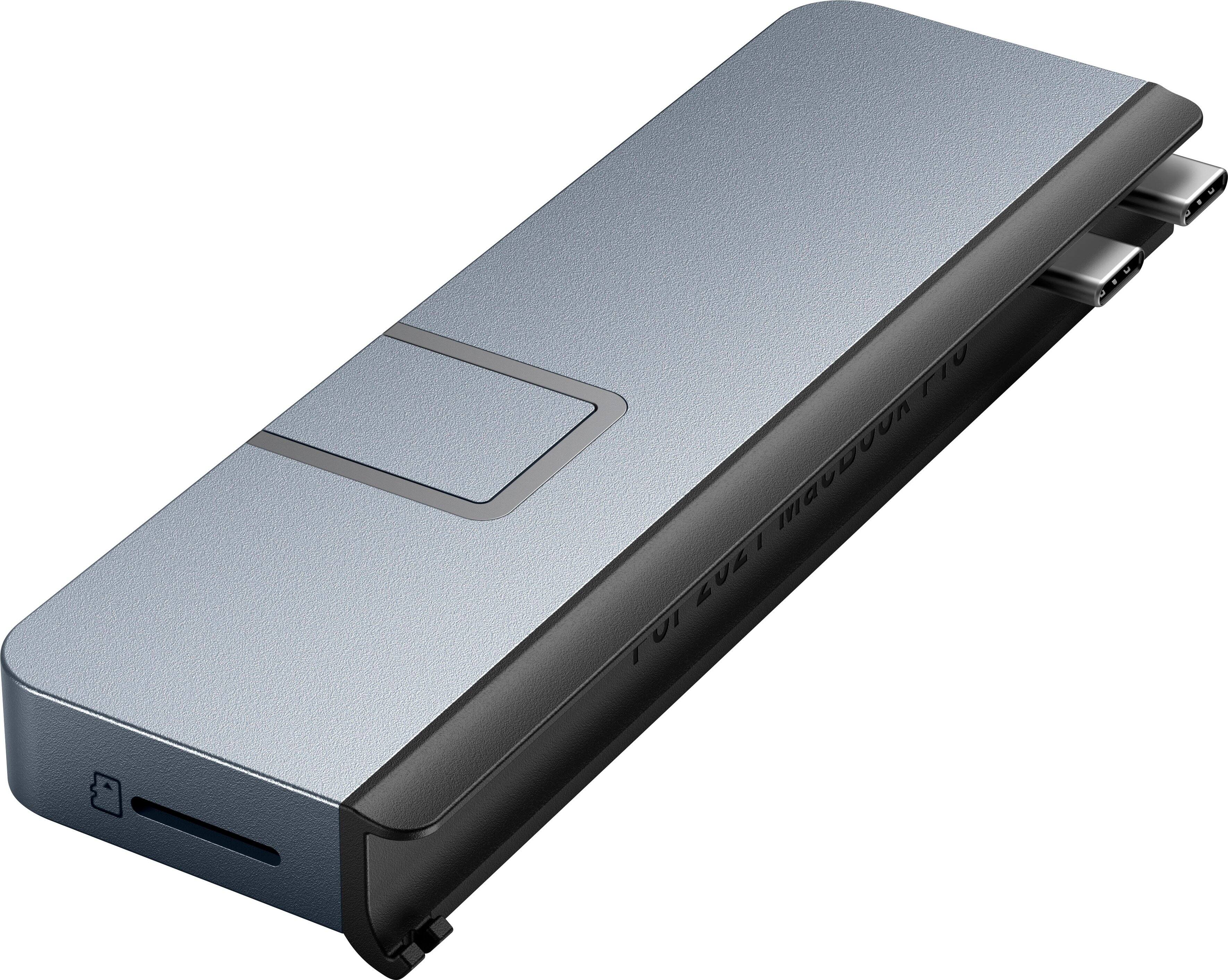 Left. Hyper - HyperDrive DUO PRO 7-in-2 USB-C Hub - Space Gray.