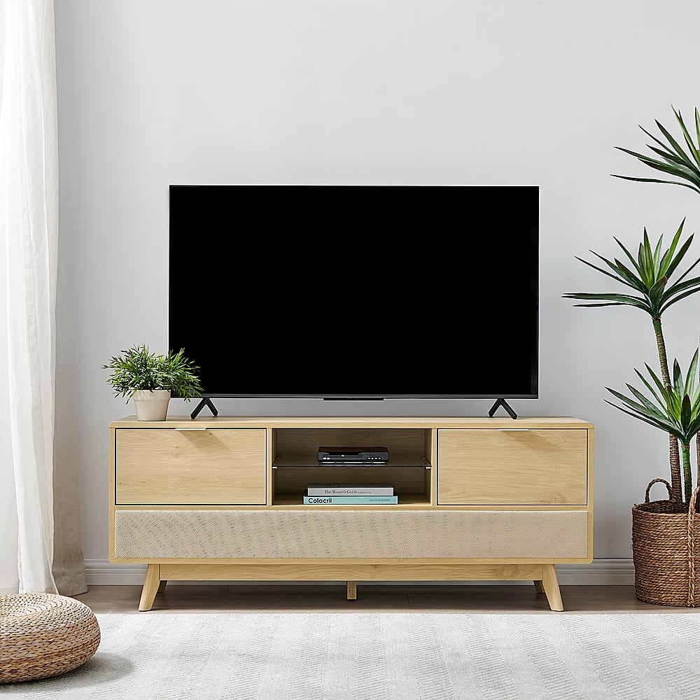 Customer Reviews: Koble Larsen Smart TV Stand with Audio System Oak HM ...