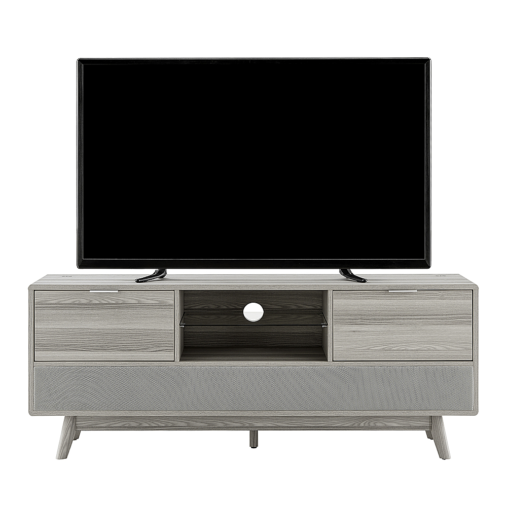 Left View: Koble - Larsen Smart TV Stand for Most TVs Up to 65" - Ash