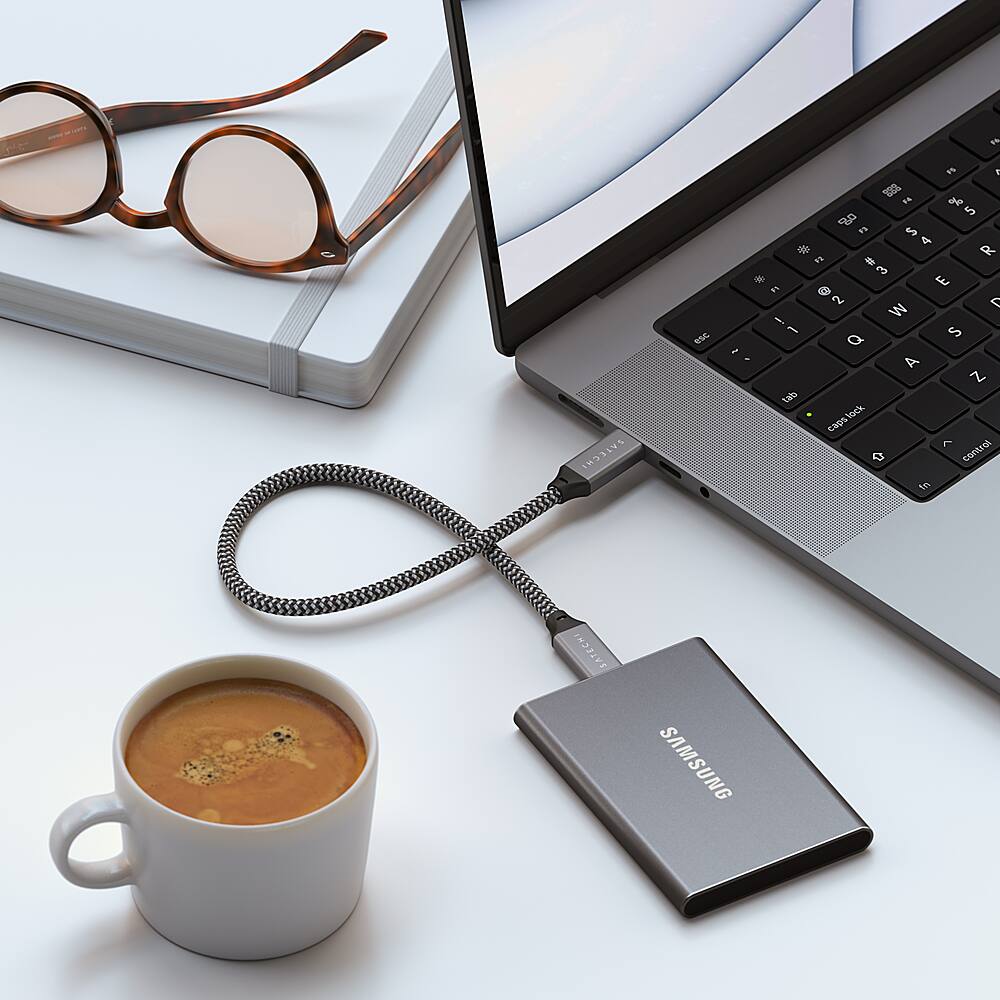 Alt View 12. Satechi - 25cm USB4 C to C Cable - Space Gray.