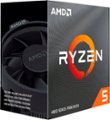 Front. AMD - Ryzen 5 4500 3.6 GHz Six-Core AM4 Processor - Black.