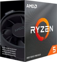 AMD Ryzen 5 4500 3.6 GHz Six-Core AM4 Processor, Black - Black - Front_Zoom