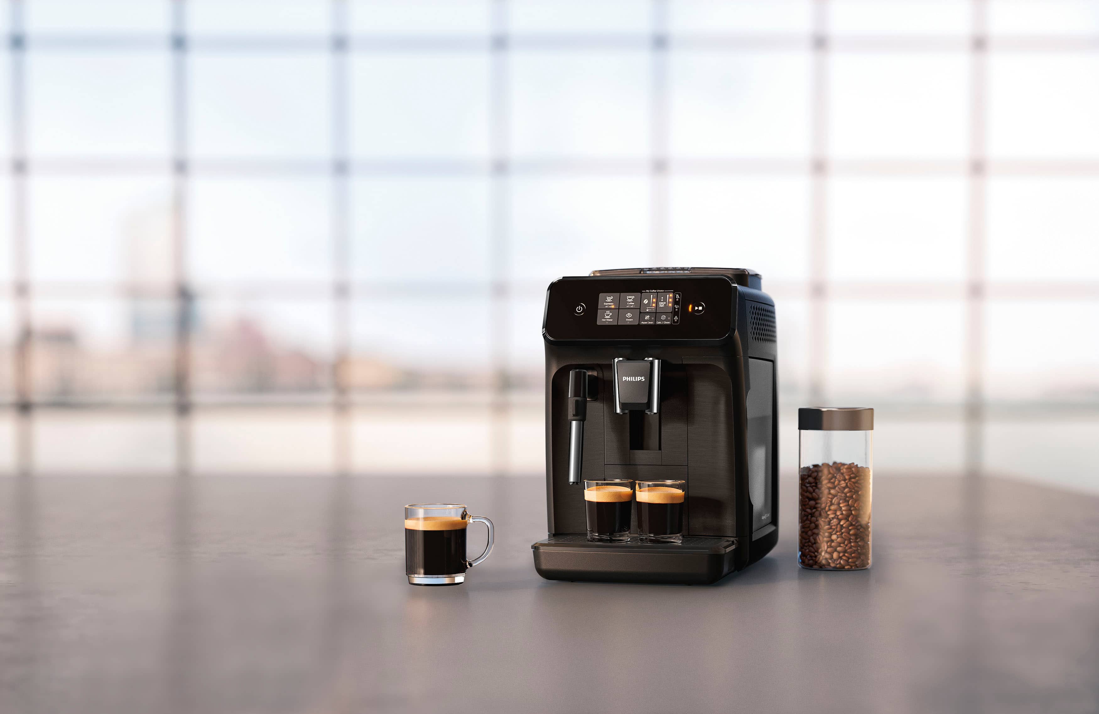 Alt View 11. Philips - 1200 Series Fully Automatic Espresso Machine with Milk Frother - Black.