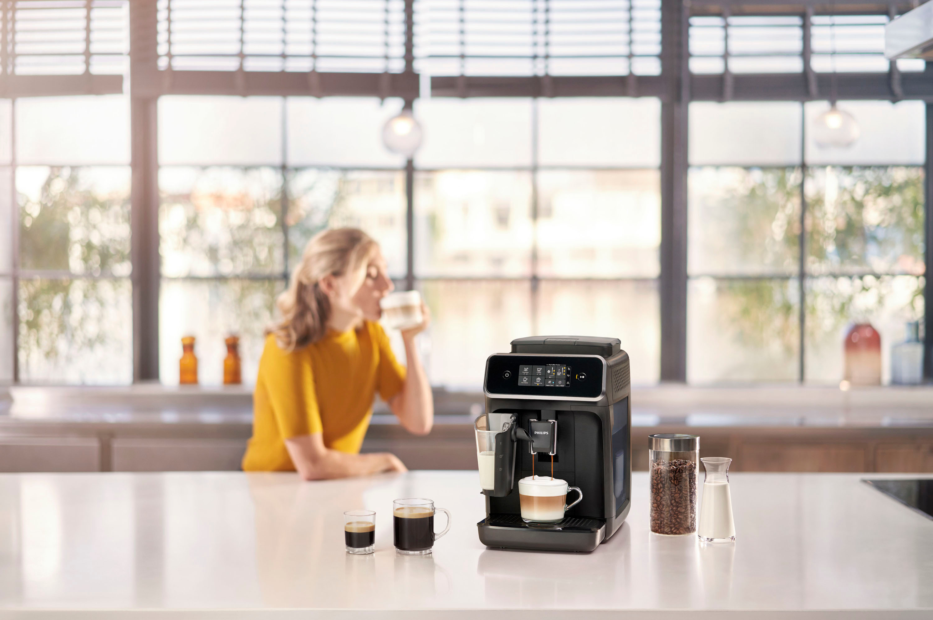verpleegster wetenschapper Voorzichtigheid Philips 2200 Series Fully Automatic Espresso Machine with LatteGo Black  EP2230/14 - Best Buy