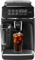 Philips - 3200 Series Fully Automatic Espresso Machine with LatteGo and Iced Coffee - Black - Front_Zoom