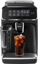 Philips 3200 Series Fully Automatic Espresso Machine with LatteGo and Iced Coffee - Black - Front_Zoom