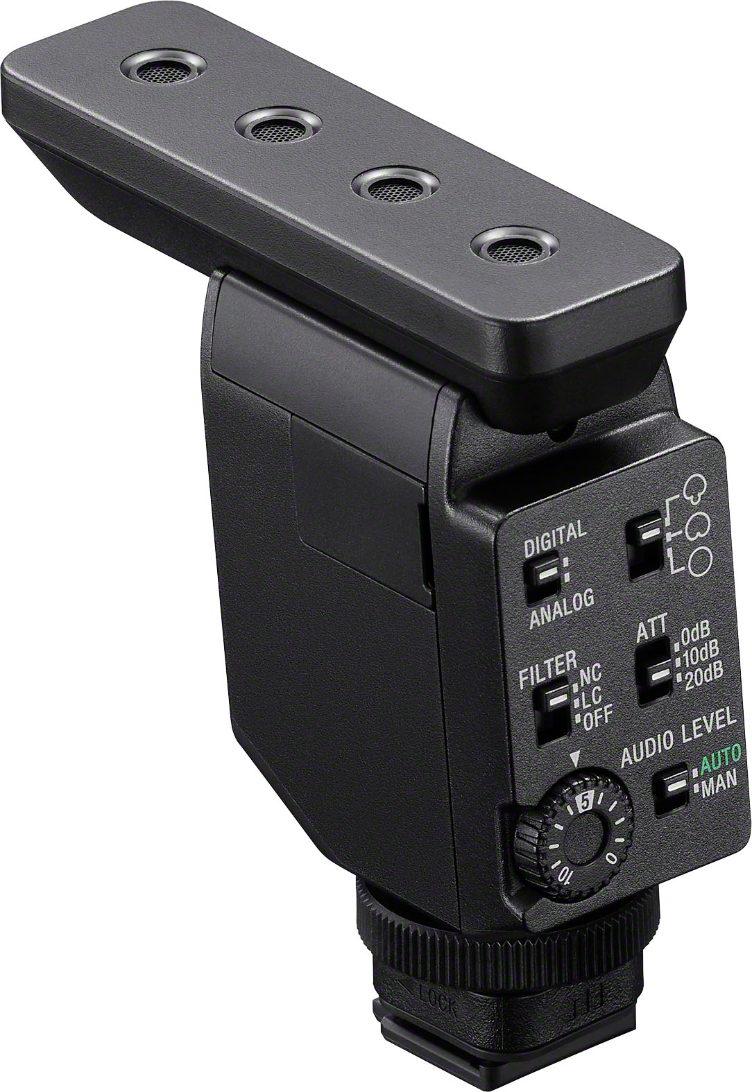 Angle View: TASCAM - 4-Track Audio Recorder for Select DSLR Cameras - Black