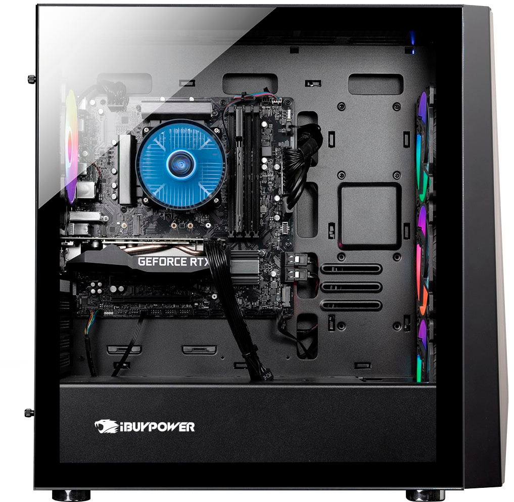 Back View: CLX - SET Gaming Desktop - AMD Ryzen  5 3600 - 8GB Memory - NVIDIA GeForce GTX 1650 - 480GB SSD - Black/RGB