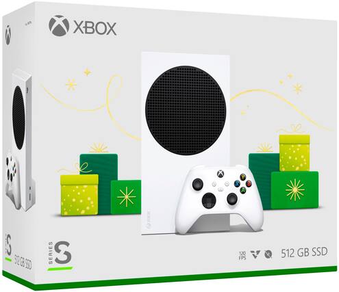 Front. Microsoft - Xbox Series S 512 GB All-Digital (Disc-Free Gaming) - Holiday Console - White.