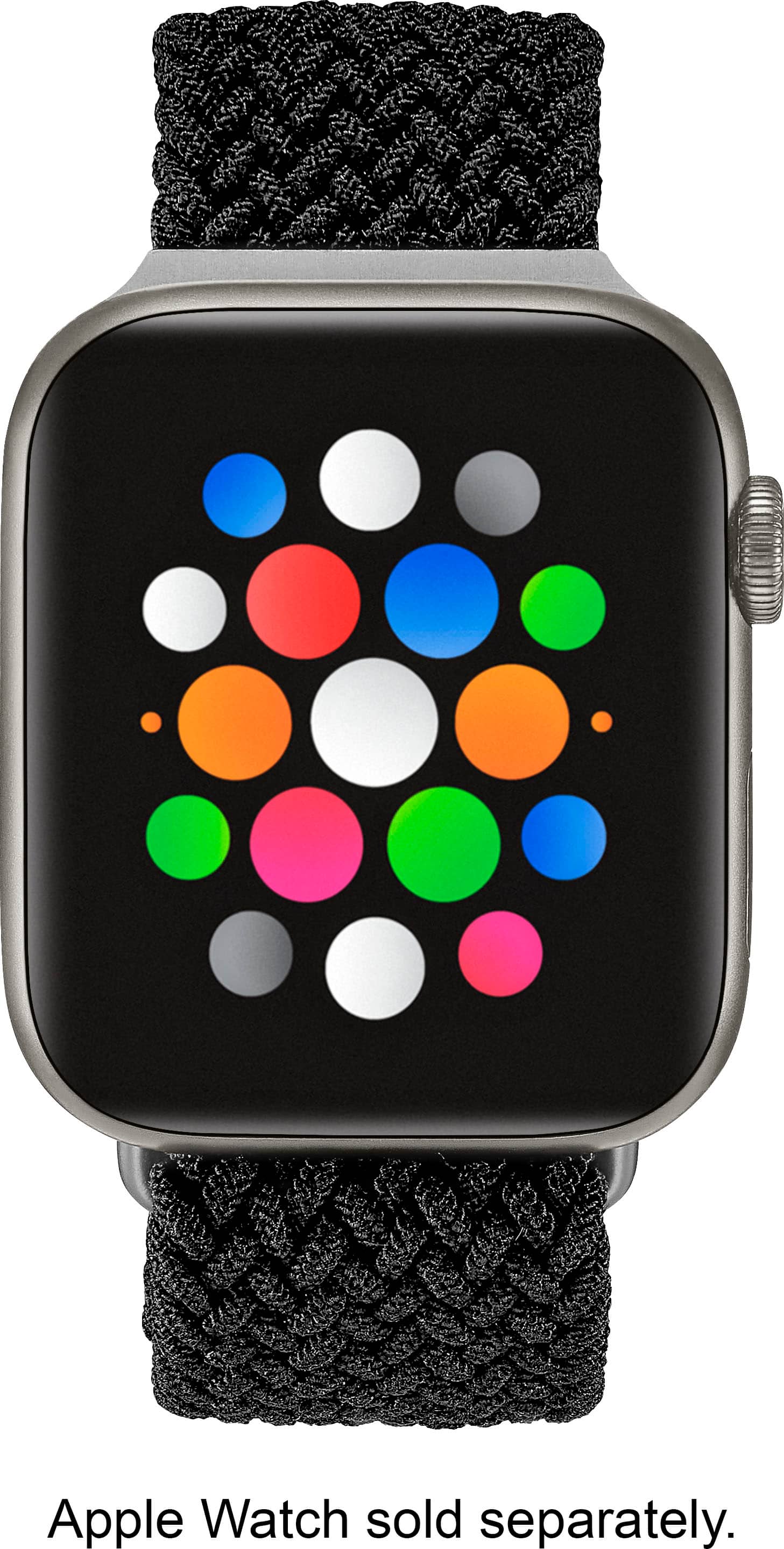 Alt View 11. Modal™ - Nylon Watch Band for Apple Watch 42mm, 44mm, 45mm (Series 1-9) and Apple Watch Ultra Series 1-2 49mm - Black.