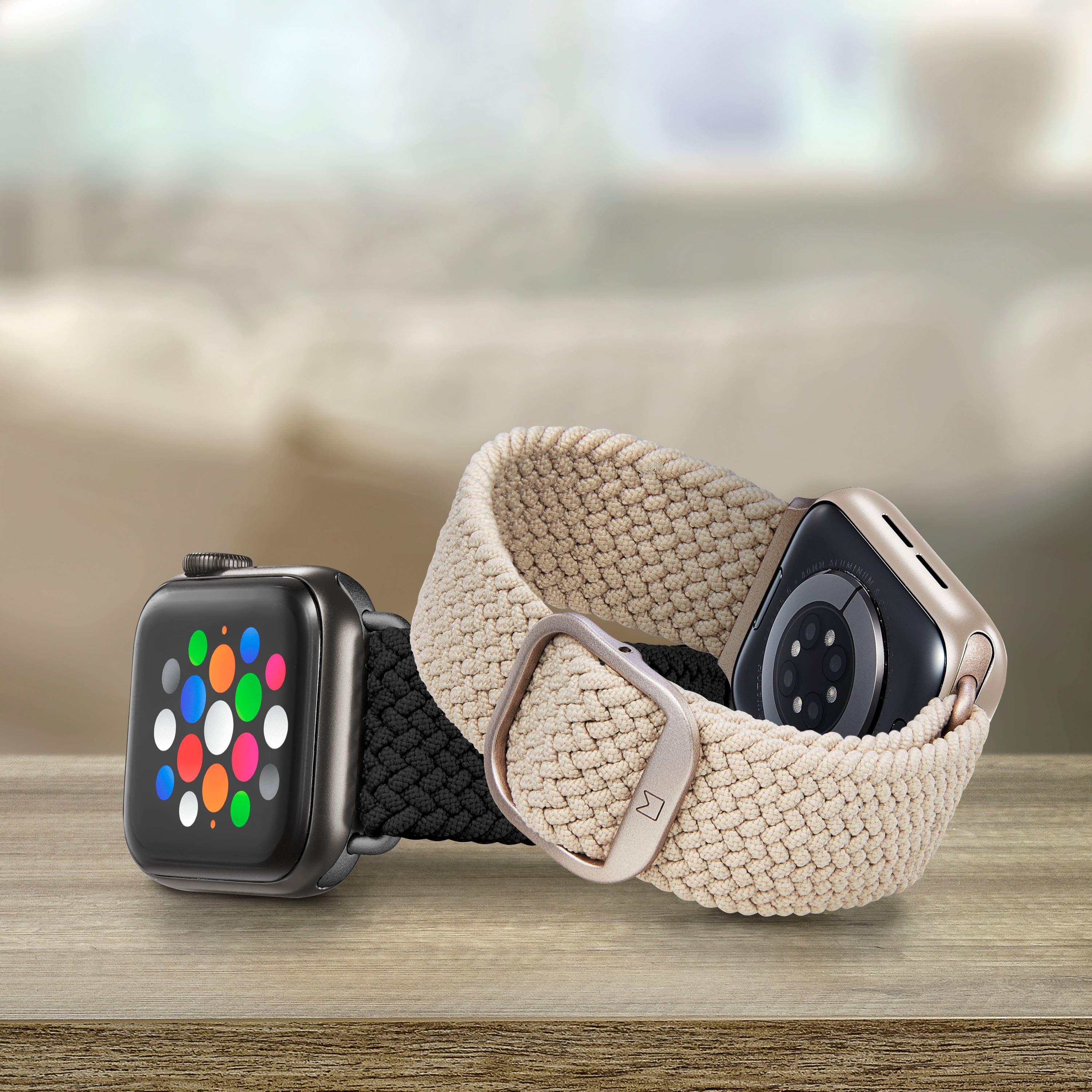 Alt View 18. Modal™ - Nylon Watch Band for Apple Watch 42mm, 44mm, 45mm (Series 1-9) and Apple Watch Ultra Series 1-2 49mm - Black.