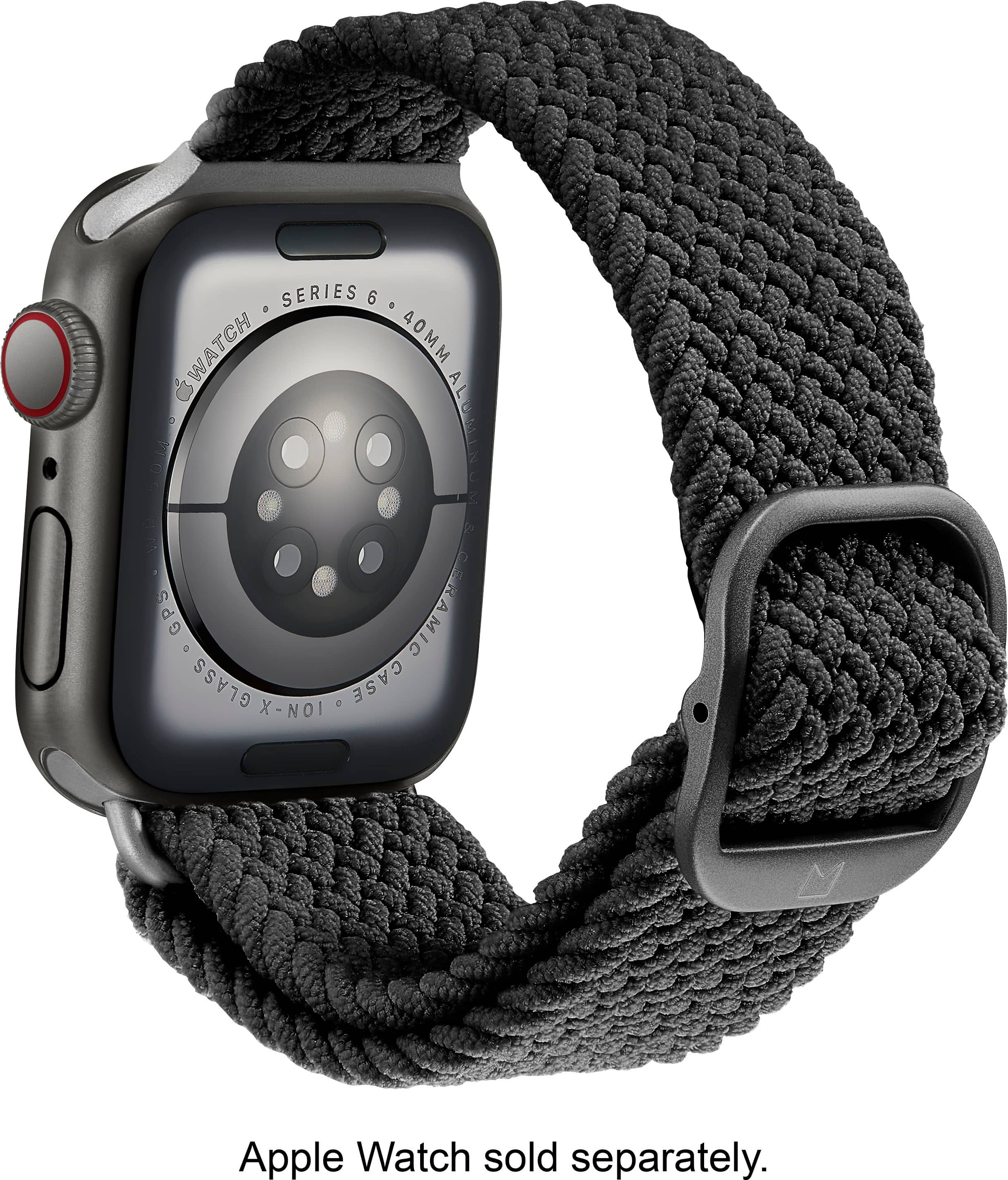 Alt View 12. Modal™ - Nylon Watch Band for for Apple Watch 38mm, 40mm, 41mm and Apple Watch Series 1-9 - Black.