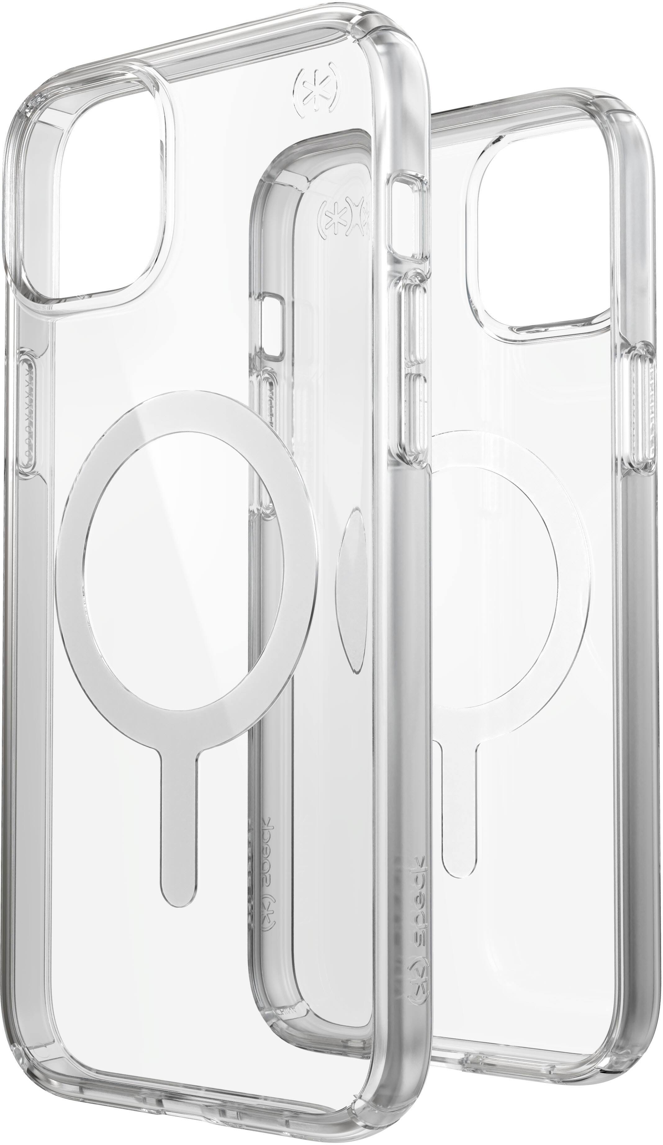 Angle. Speck - Presidio Perfect-Clear Case with MagSafe for Apple iPhone 14 Pro Max - Clear.
