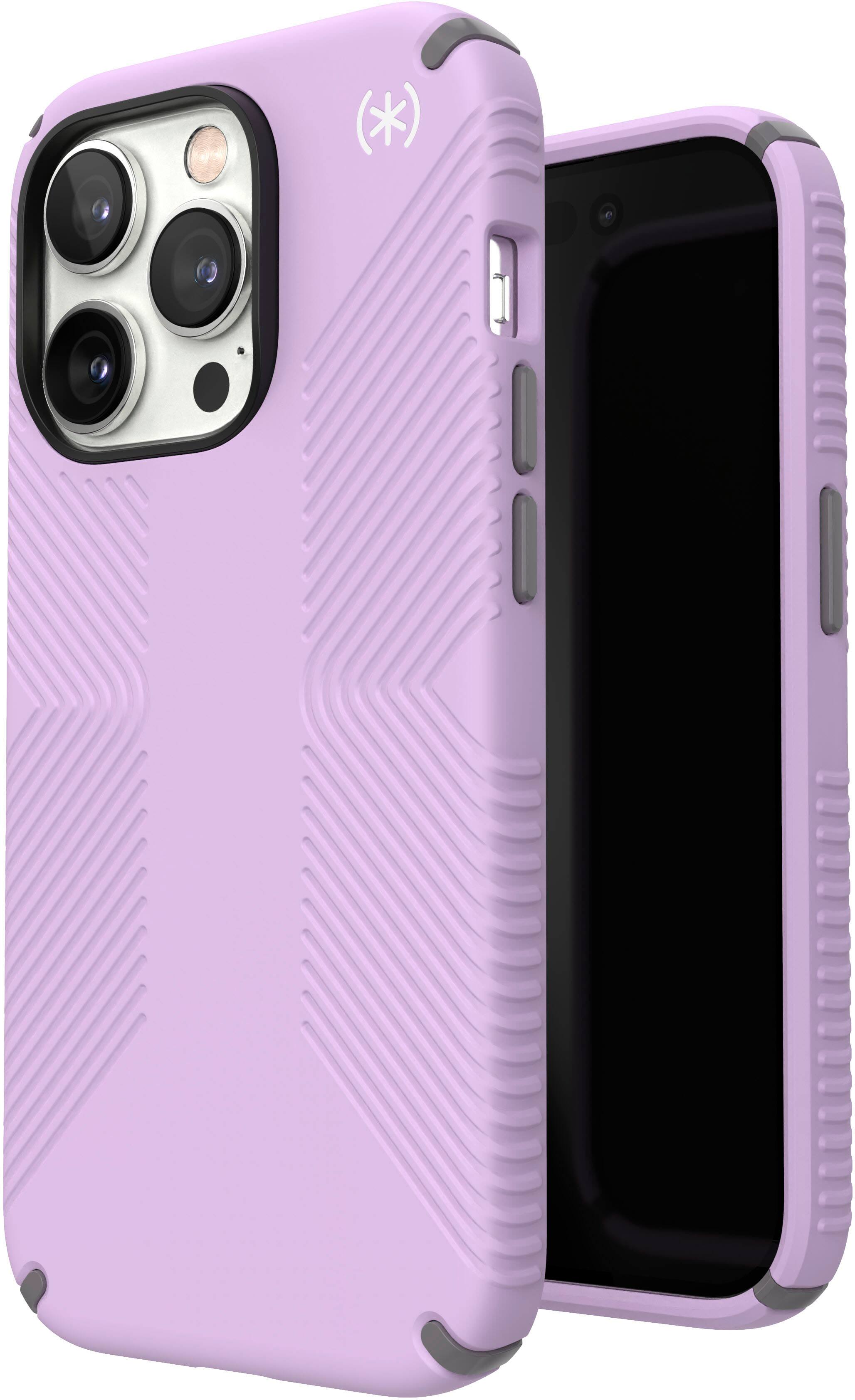Alt View 1. Speck - Presidio2 Grip Case with MagSafe for Apple iPhone 14 Pro - Spring Purple.