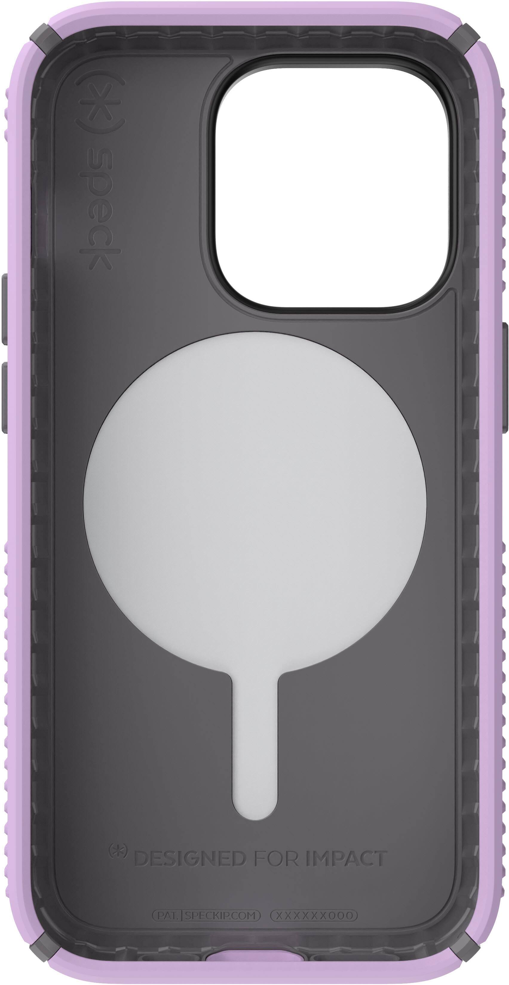 Alt View 3. Speck - Presidio2 Grip Case with MagSafe for Apple iPhone 14 Pro - Spring Purple.