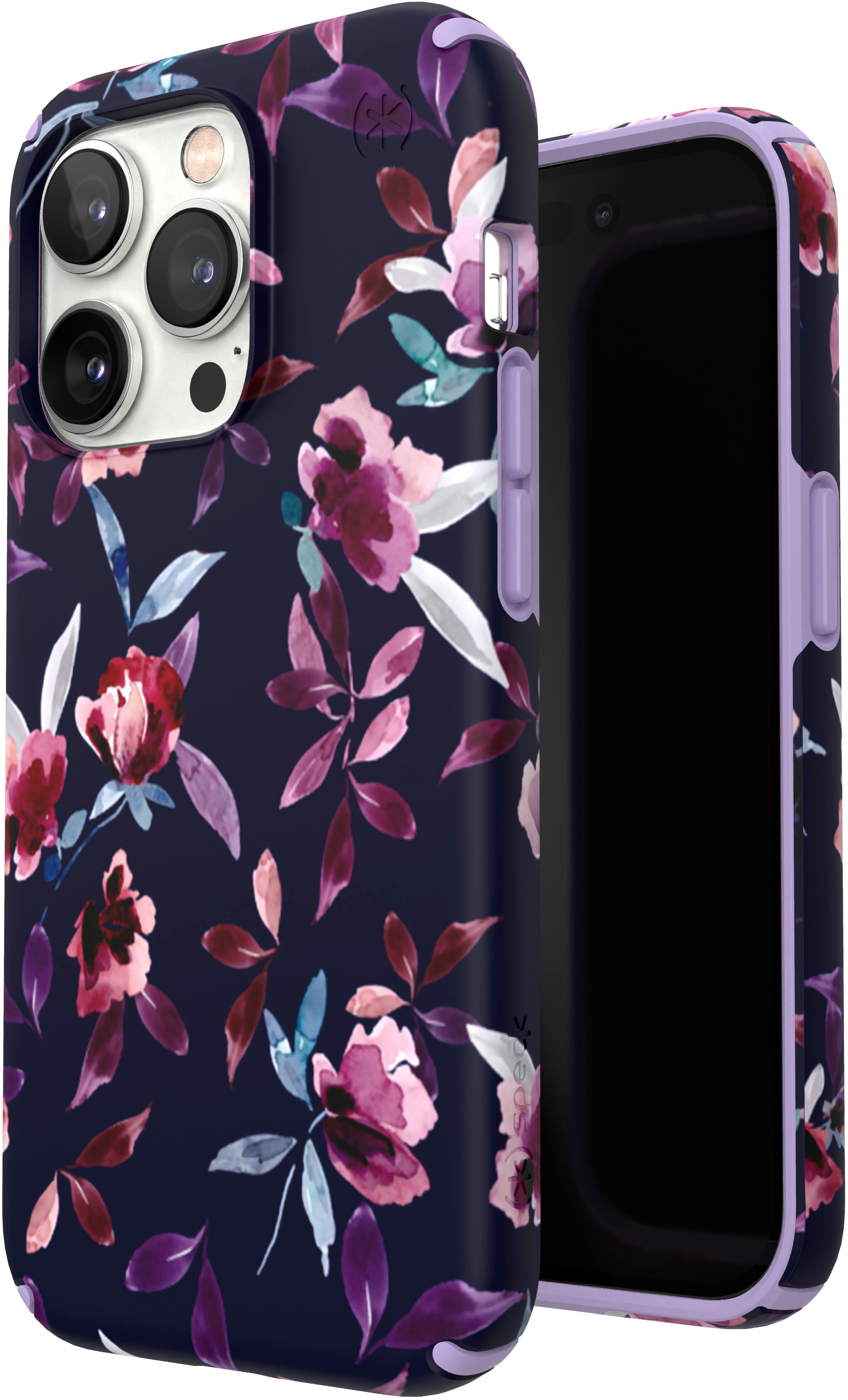 Speck Presidio Edition MagSafe iPhone 14 Pro Max Cases Spring Purple/Violet Floral